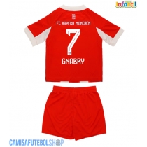 Camisa de time de futebol Bayern Munich Serge Gnabry #7 Replicas 1º Equipamento Infantil 2025-26 Manga Curta (+ Calças curtas)